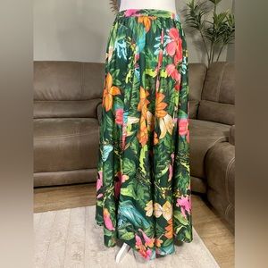 STUNNING Rachel Zoe Vibrant Tropical Print Maxi Skirt Sz m Medium